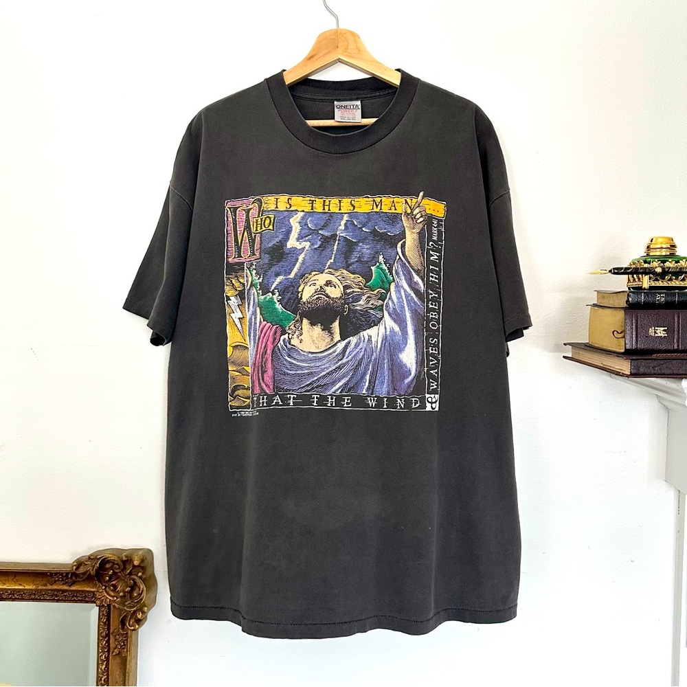 90s Sun Faded Jesus T Shirt